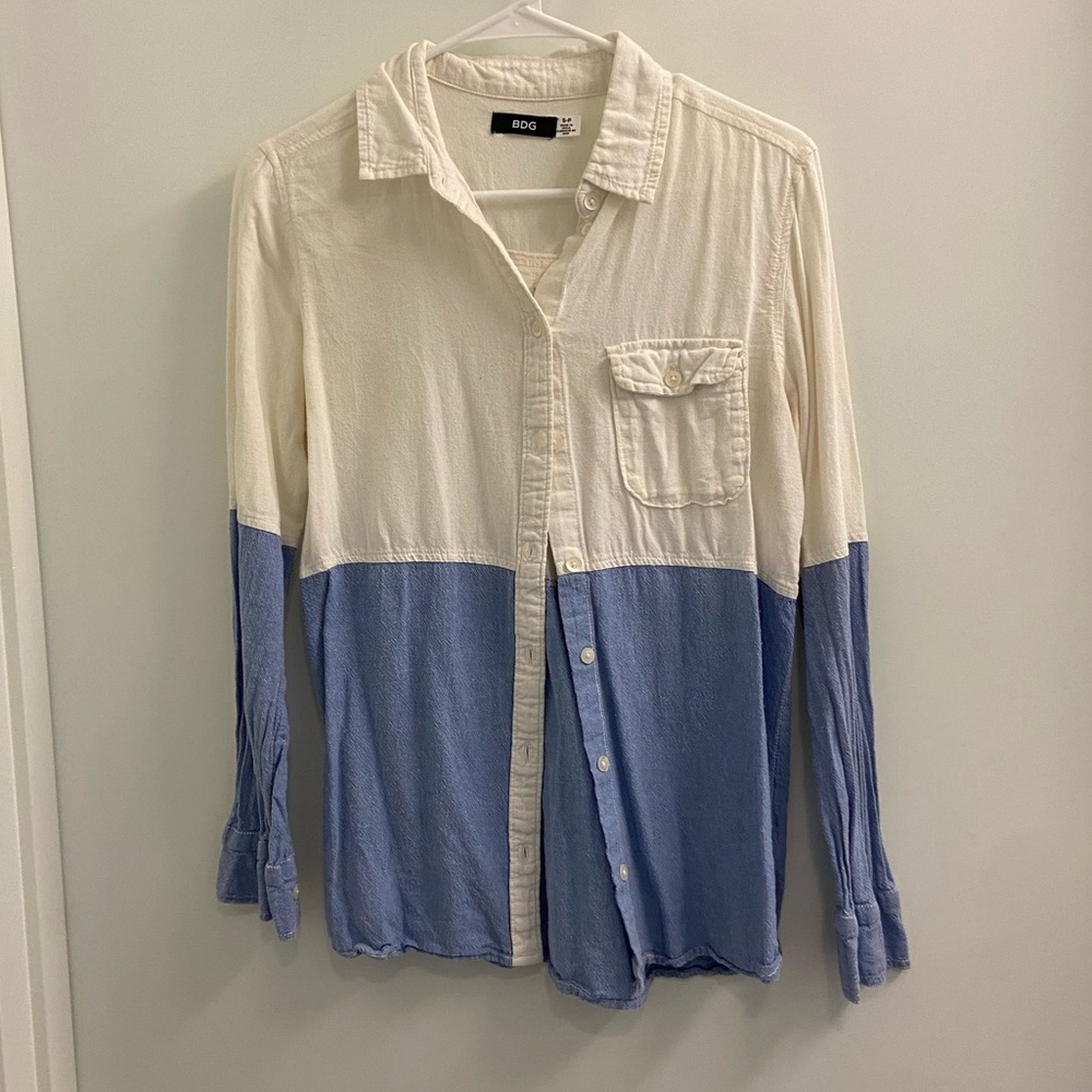 BDG color block button down shirt